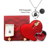 Rose Heart Gift Box with 100 Languages 