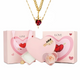  Pink Heart-Gold necklace