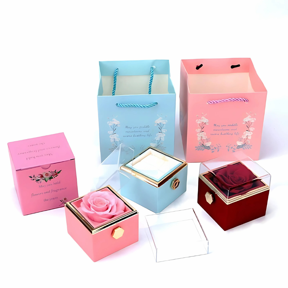 Eternal Rose Gift Box with Vintage Heart Necklace - Lyvetta